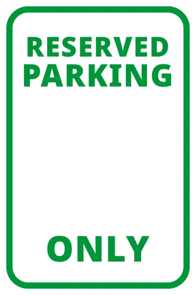 Handicap Reserved Parking Sign