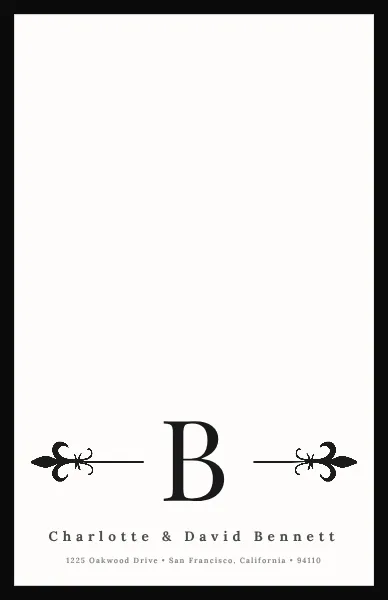Copy of Elegant Vertical Family Note Card