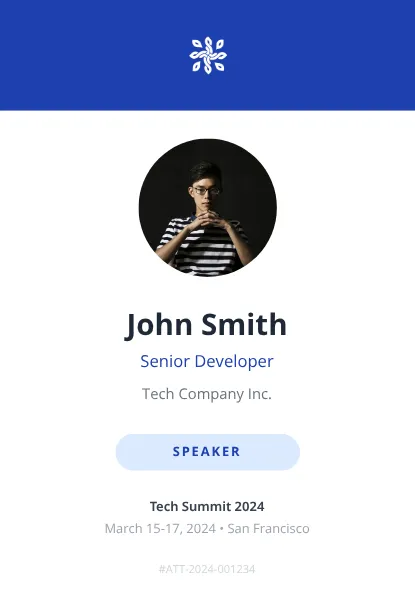 Free Name Badge Example