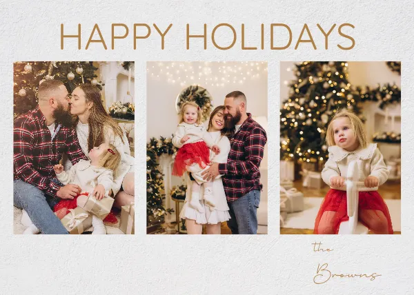 Happy Holidays Photo Christmas Card Simplistic 