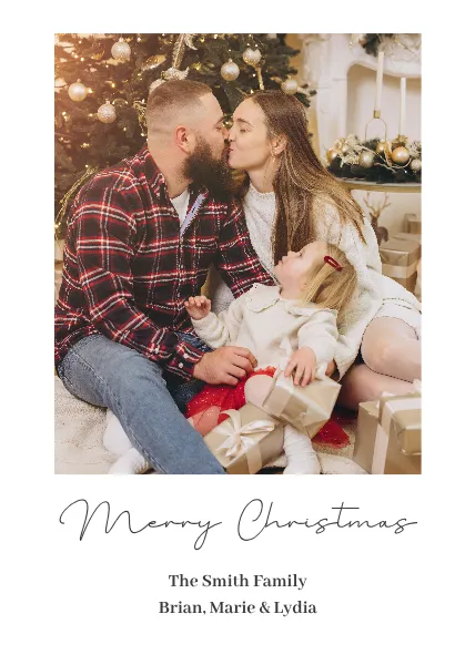 Gold Elegant Minimalist Christmas Card