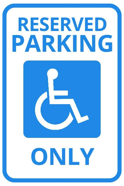 Reserved Parking Sign
