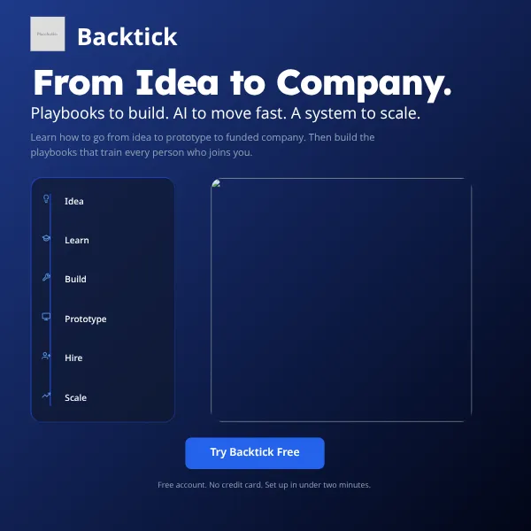 Backtick SaaS Ad