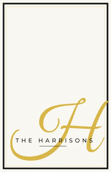 Luxury Family Note Card