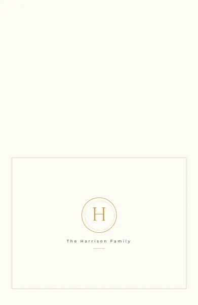 Copy of Elegant Family Note Card