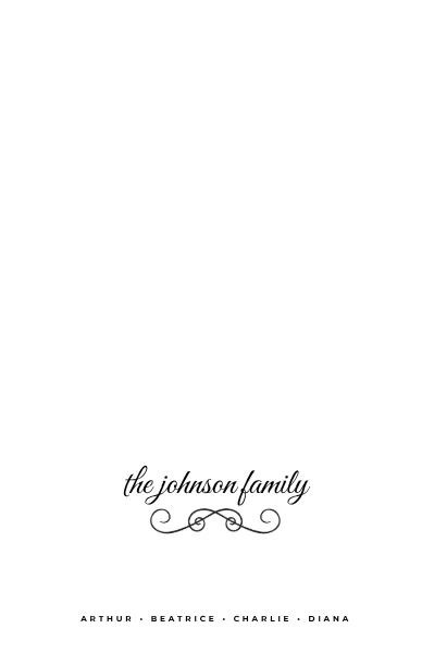 Copy of Elegant Family Note Card