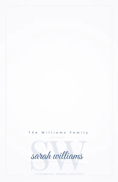 Elegant Family Note Card