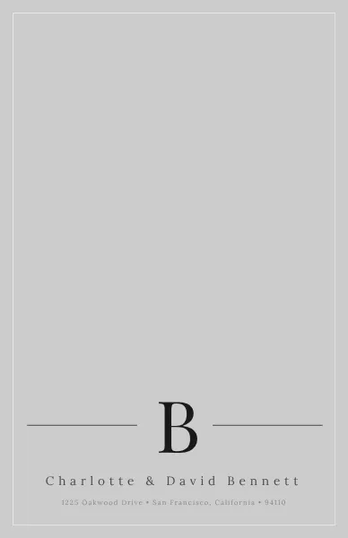Elegant Vertical Family Note Card