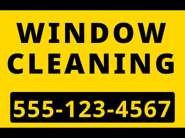 Window Cleaning Sign YB