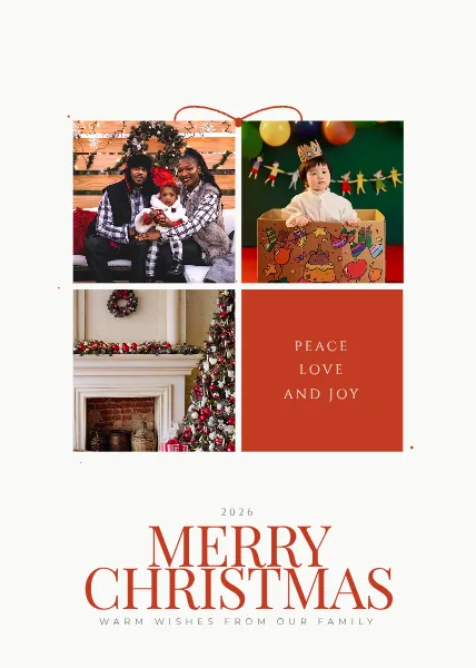 Christmas Grid Greeting Card