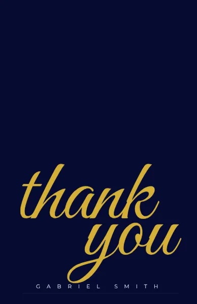 Luxury Thank You Card