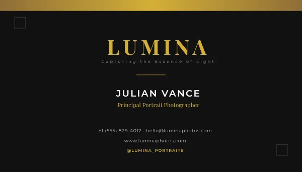 Premium Photography Business Card