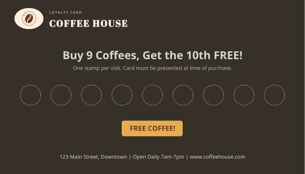 Free Loyalty Card Example