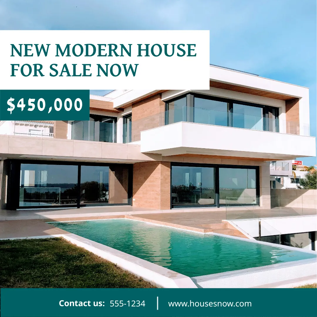 Modern House Green Post