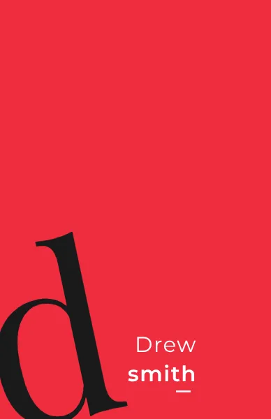 Bold Minimalist Identity Card