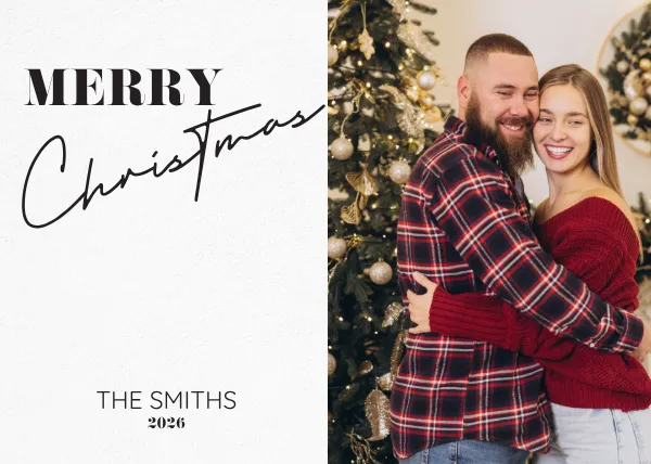 Simple Script Christmas Card