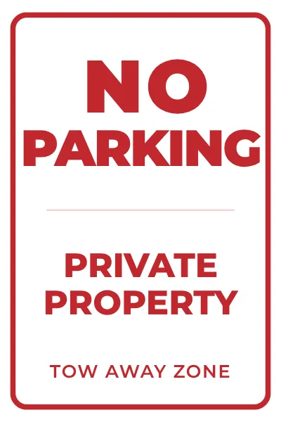 Industrial No Parking Sign