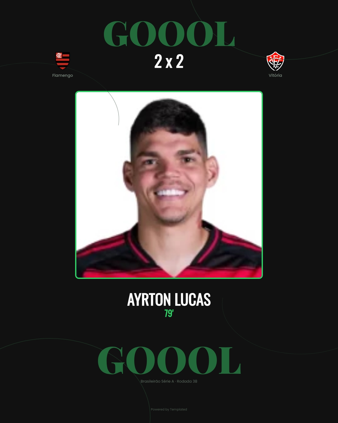 Ayrton Lucas - Flamengo 2 x 2 Vitória