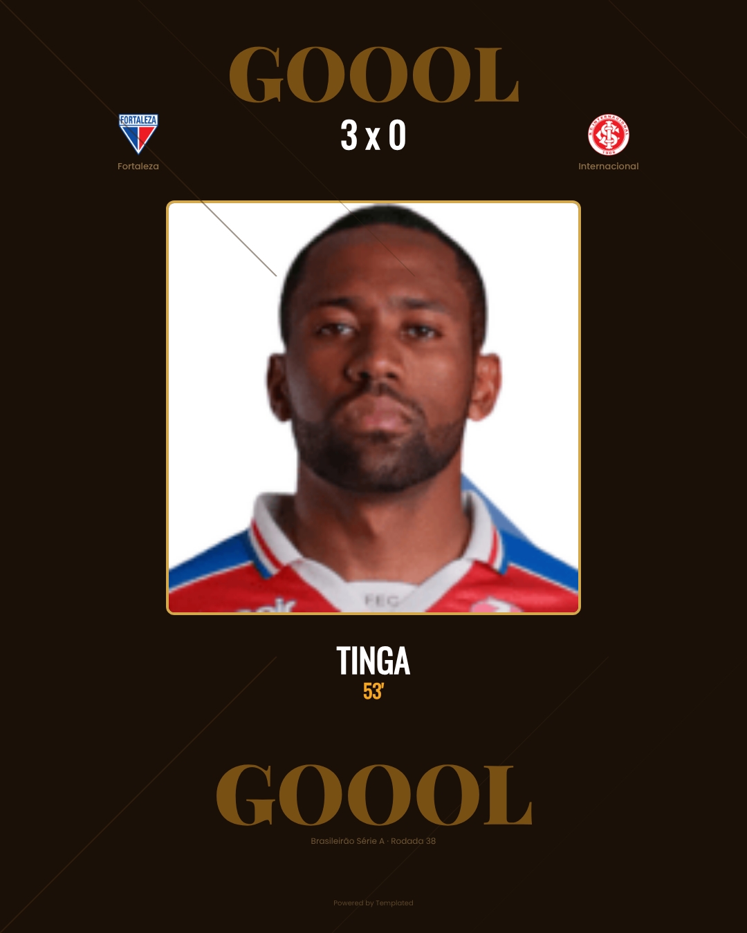 Tinga - Fortaleza 3 x 0 Internacional