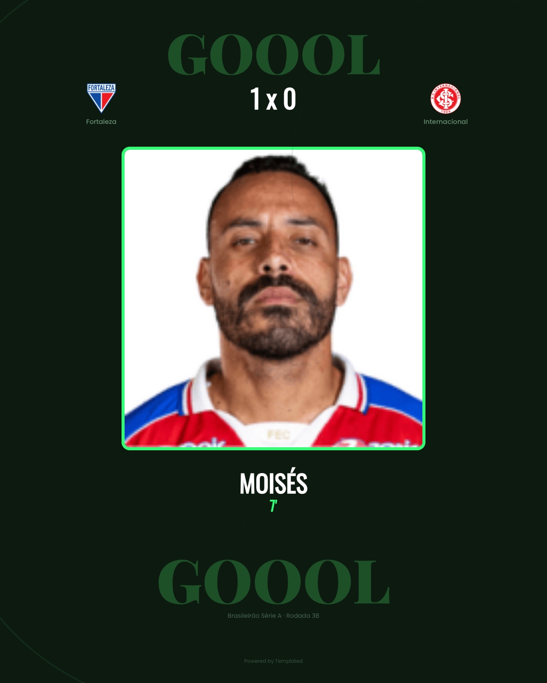 Moisés - Fortaleza 1 x 0 Internacional