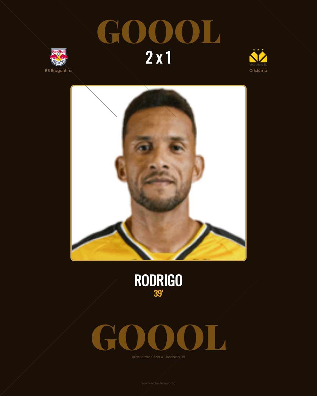 Rodrigo - RB Bragantino 2 x 1 Criciúma