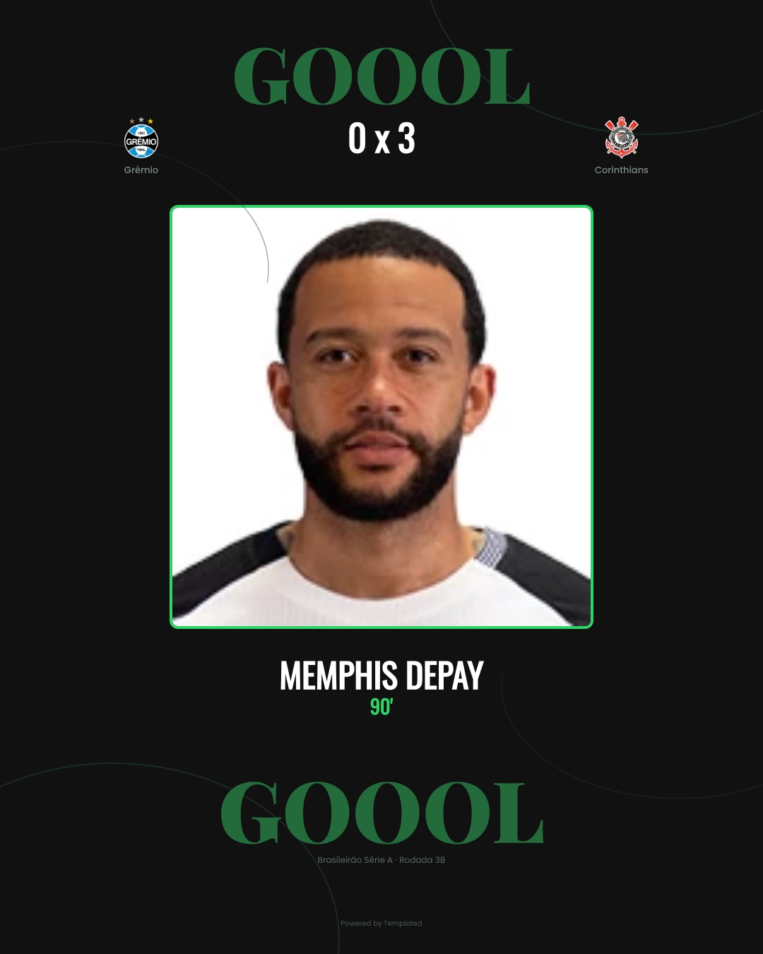 Memphis Depay - Grêmio 0 x 3 Corinthians