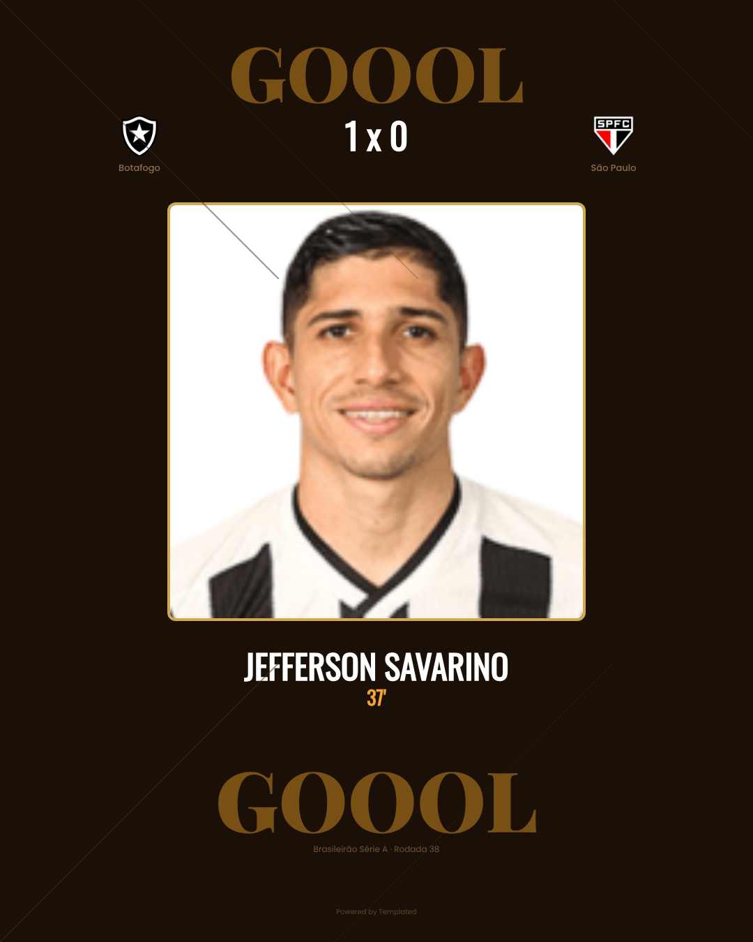 Jefferson Savarino - Botafogo 1 x 0 São Paulo