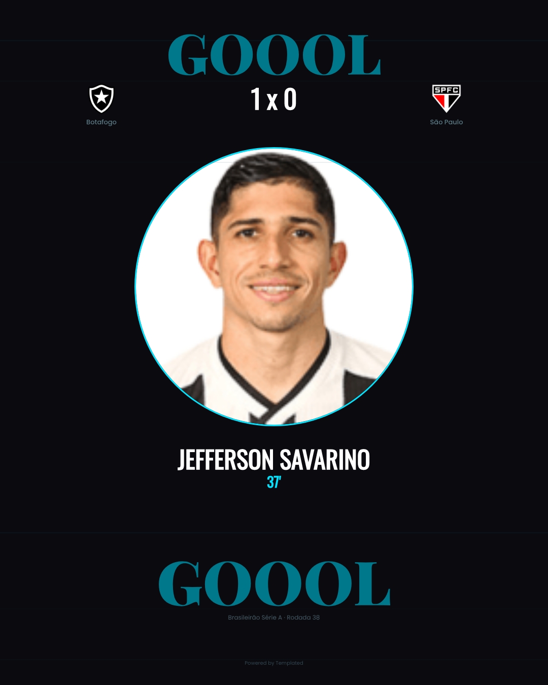 Jefferson Savarino - Botafogo 1 x 0 São Paulo