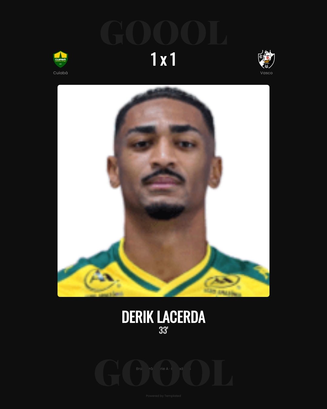 Derik Lacerda - Cuiabá 1 x 1 Vasco