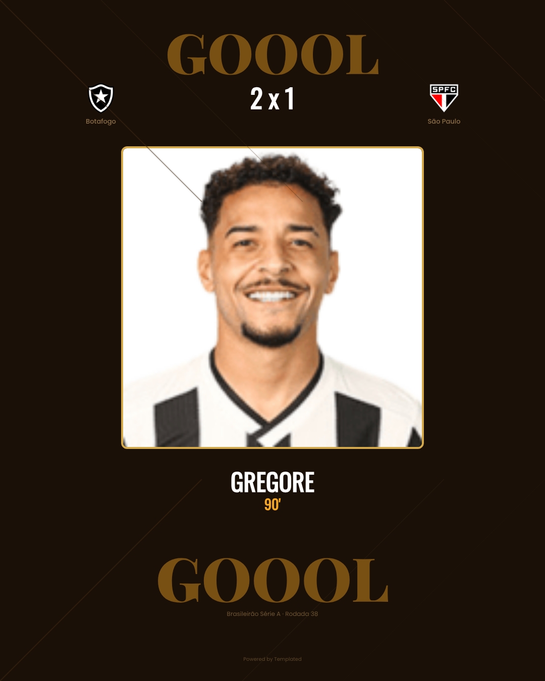 Gregore - Botafogo 2 x 1 São Paulo