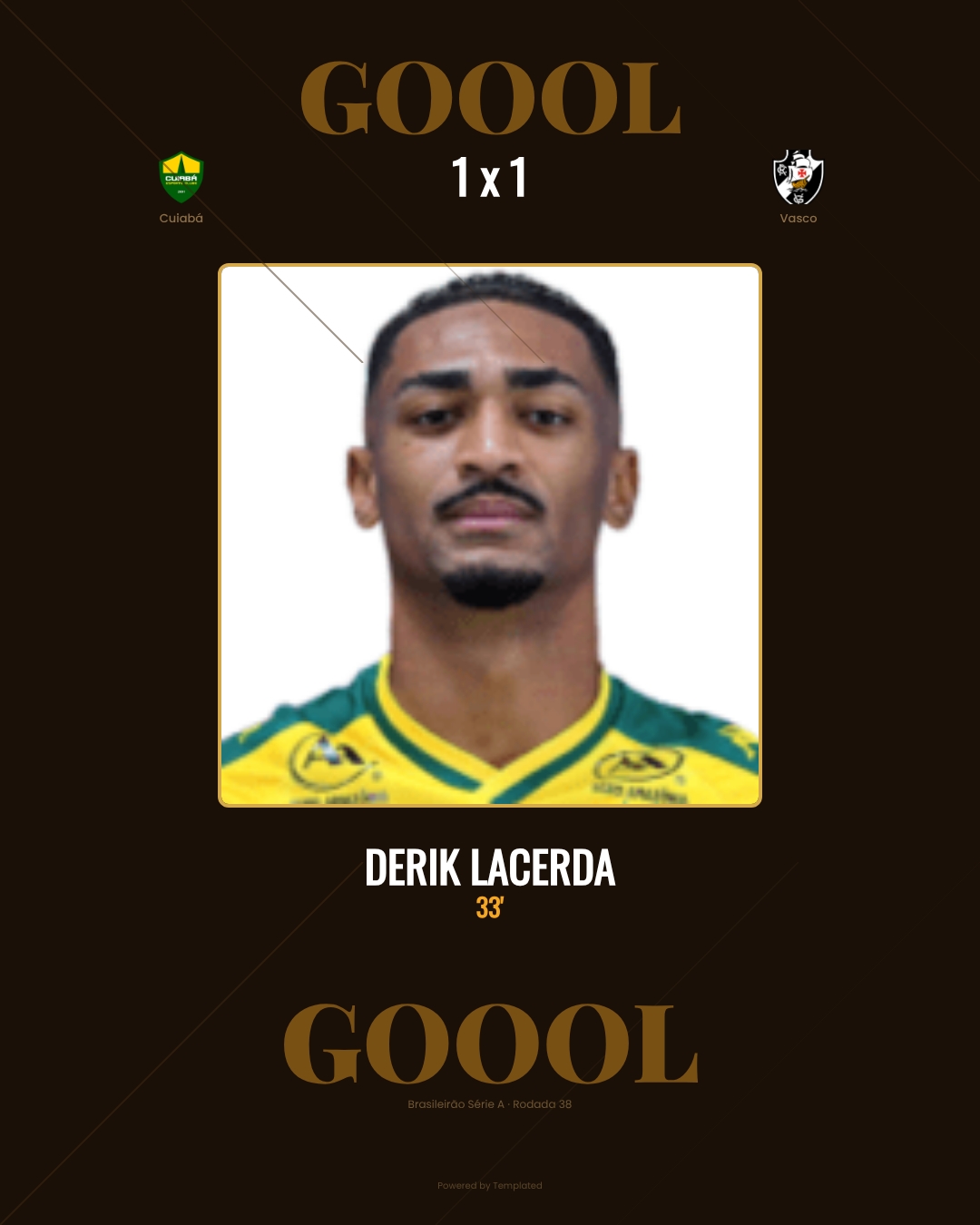 Derik Lacerda - Cuiabá 1 x 1 Vasco