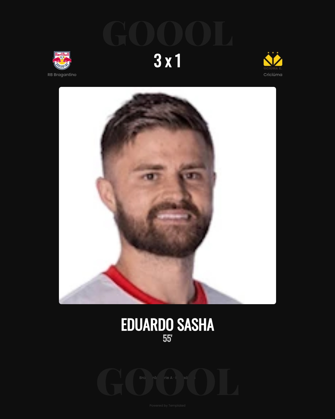 Eduardo Sasha - RB Bragantino 3 x 1 Criciúma