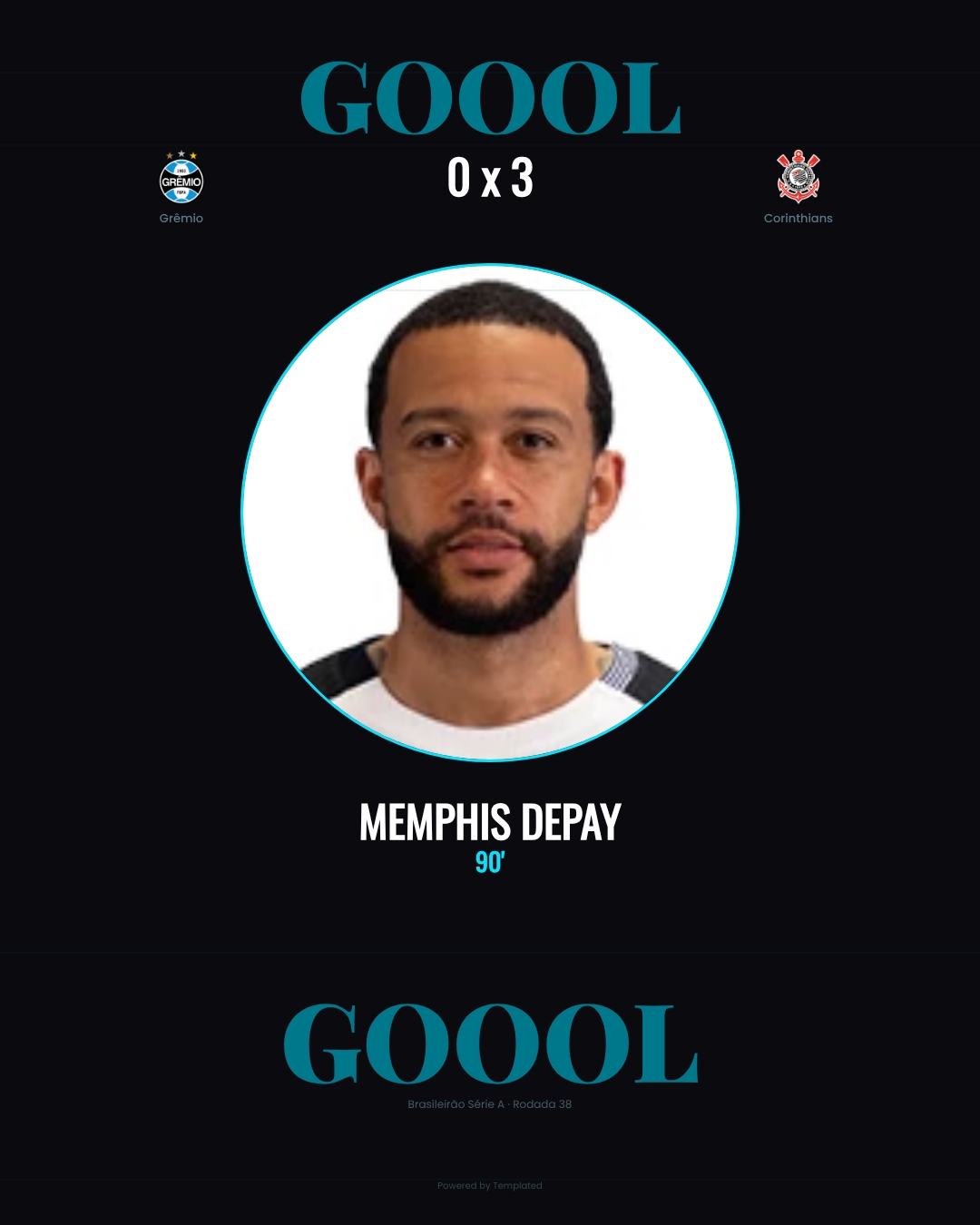 Memphis Depay - Grêmio 0 x 3 Corinthians