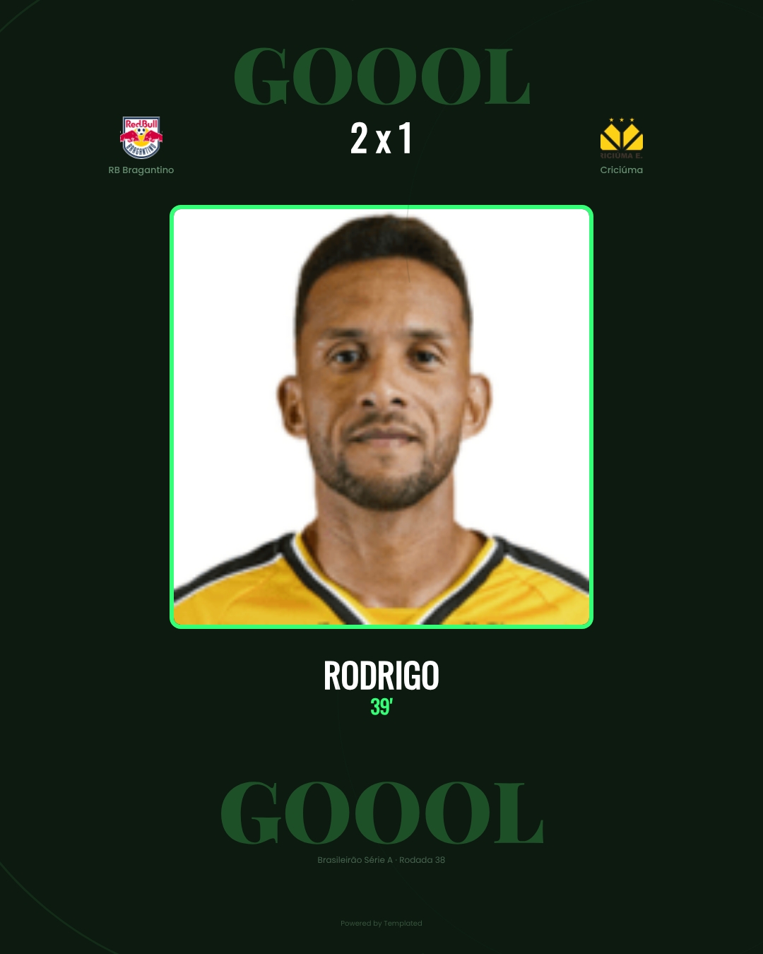 Rodrigo - RB Bragantino 2 x 1 Criciúma