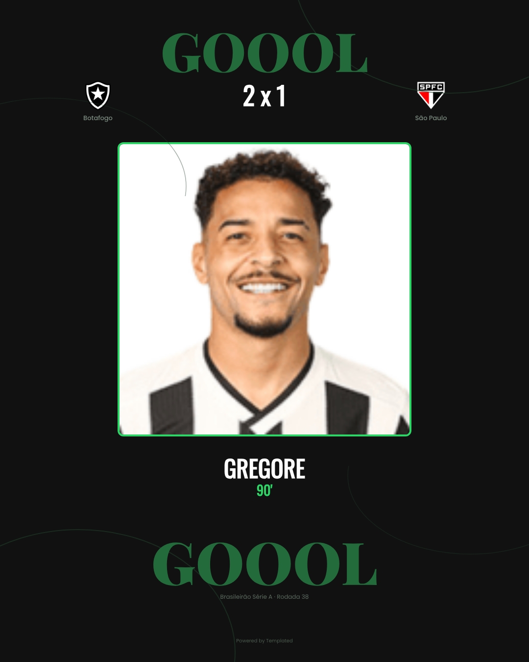 Gregore - Botafogo 2 x 1 São Paulo