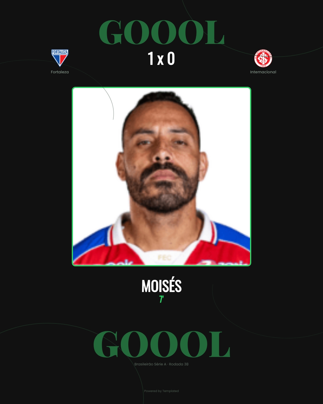 Moisés - Fortaleza 1 x 0 Internacional