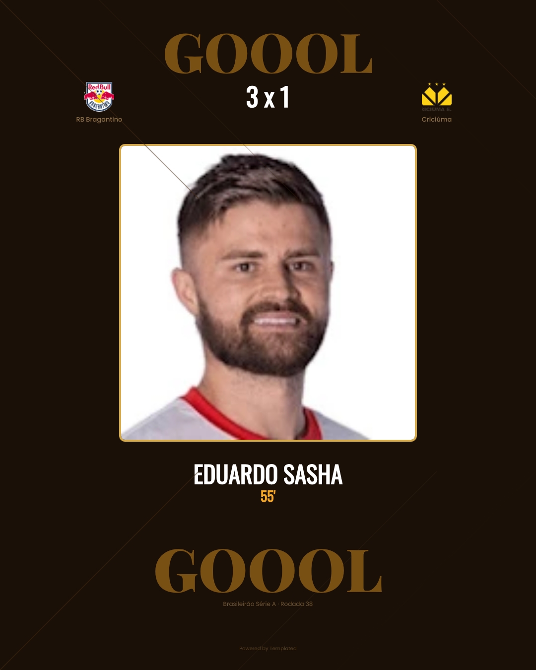 Eduardo Sasha - RB Bragantino 3 x 1 Criciúma