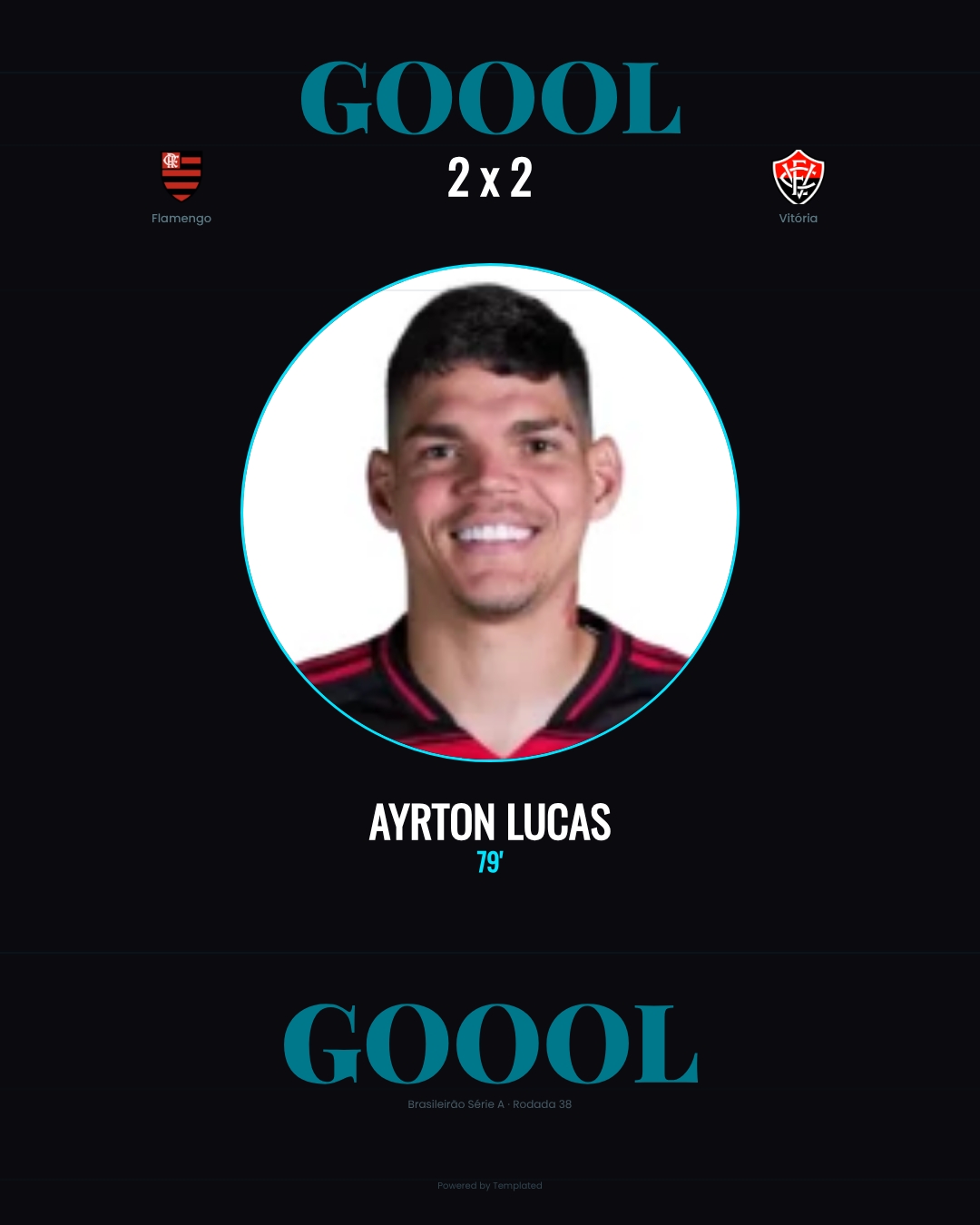 Ayrton Lucas - Flamengo 2 x 2 Vitória