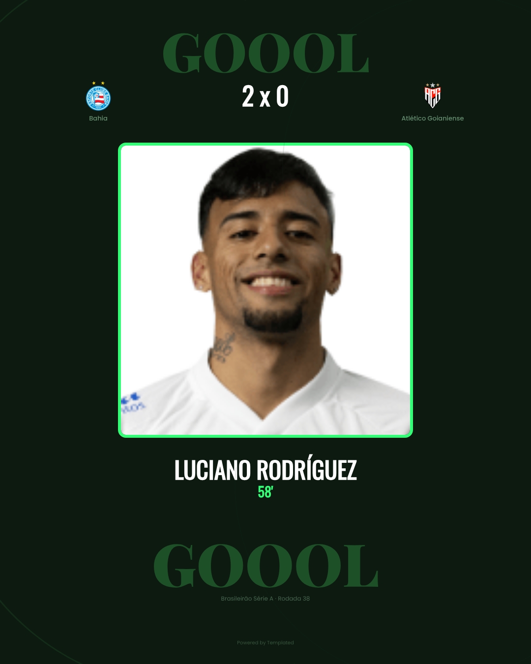 Luciano Rodríguez - Bahia 2 x 0 Atlético Goianiense