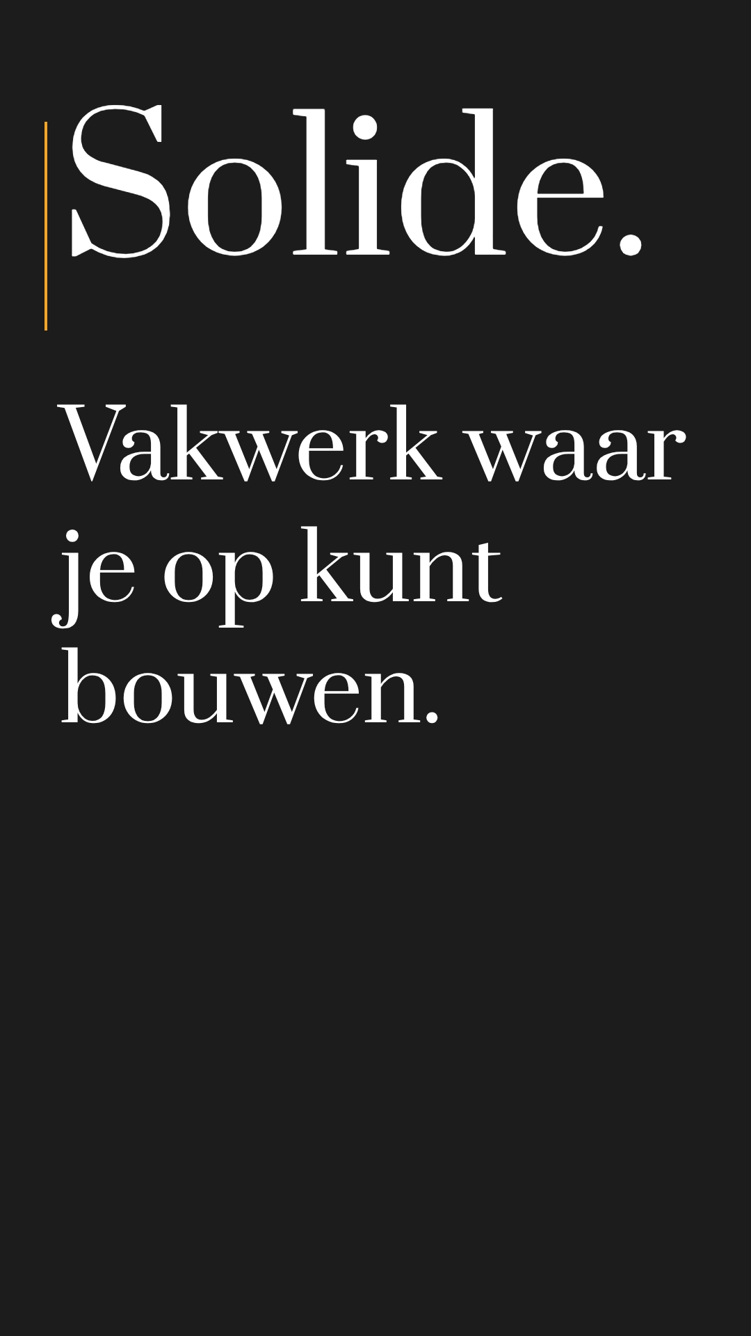 Voorbeeldpost van Lumaro voor een bouwbedrijf