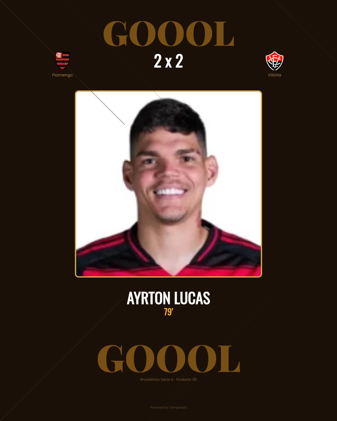 Ayrton Lucas - Flamengo 2 x 2 Vitória