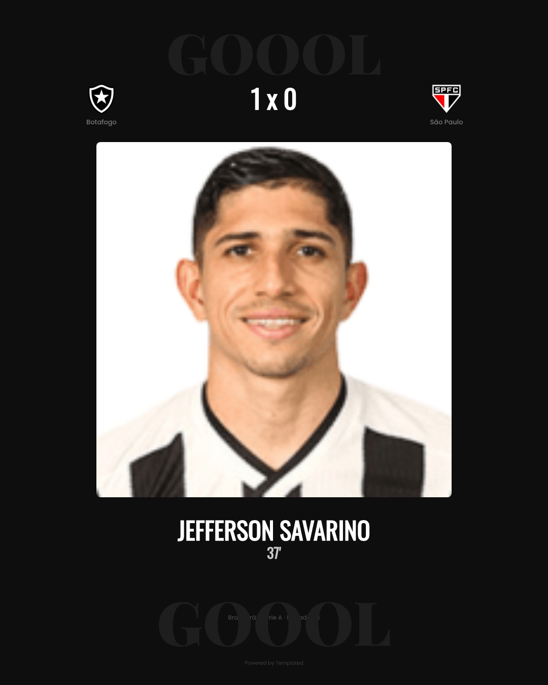 Jefferson Savarino - Botafogo 1 x 0 São Paulo