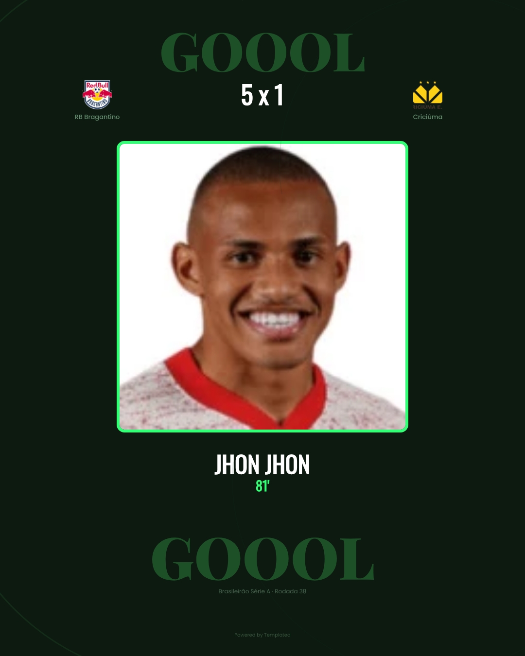 Jhon Jhon - RB Bragantino 5 x 1 Criciúma