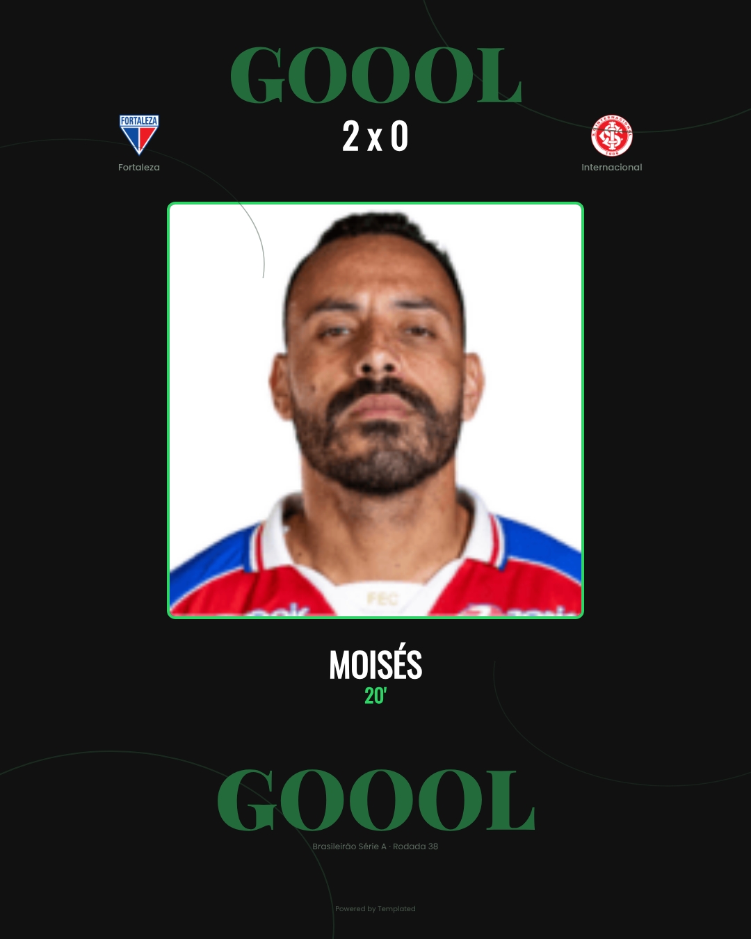 Moisés - Fortaleza 2 x 0 Internacional
