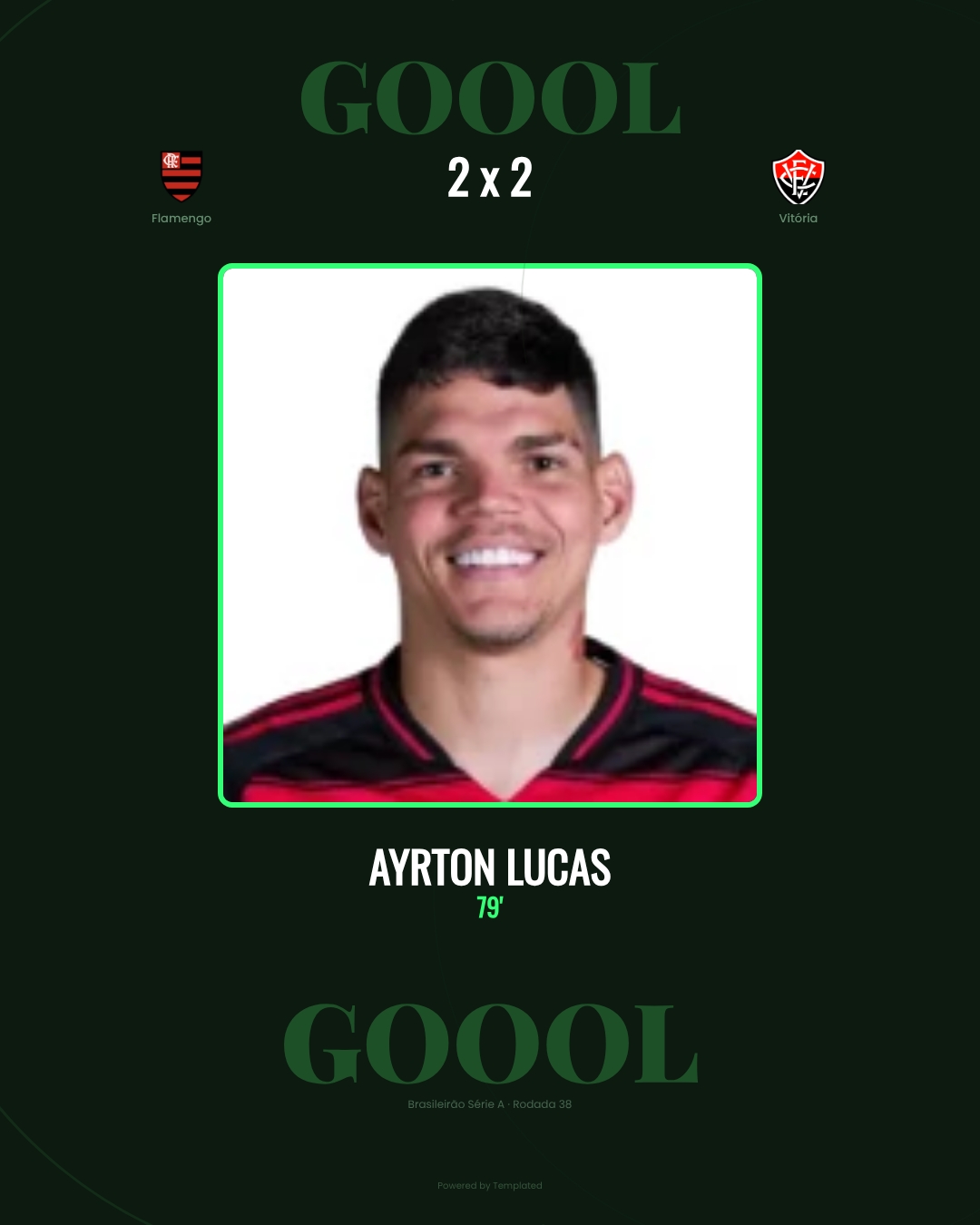 Ayrton Lucas - Flamengo 2 x 2 Vitória