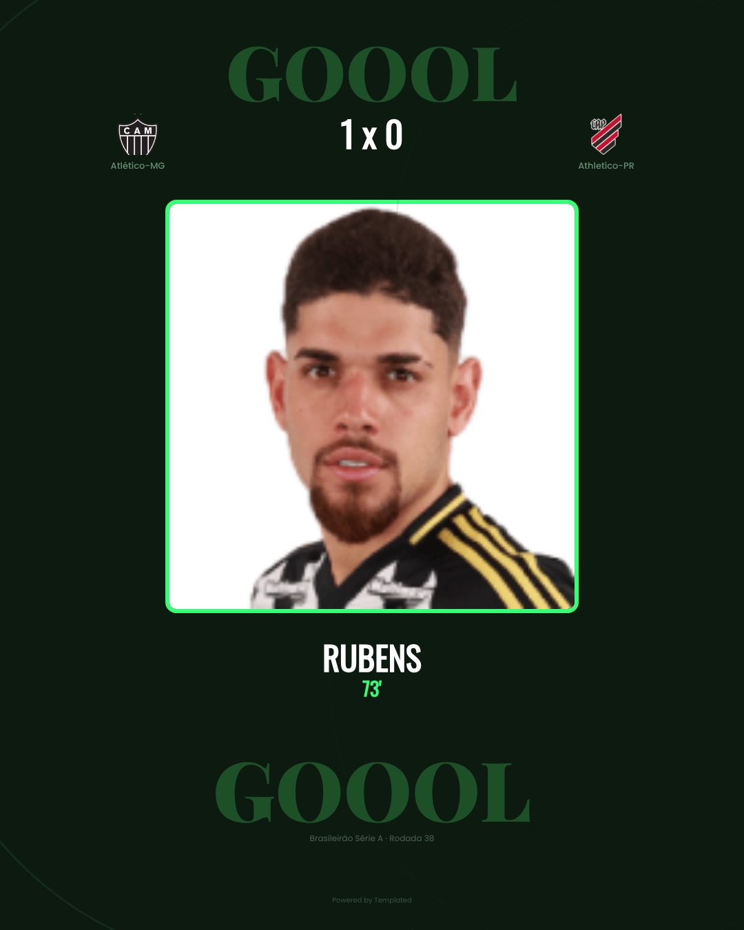 Rubens - Atlético-MG 1 x 0 Athletico-PR