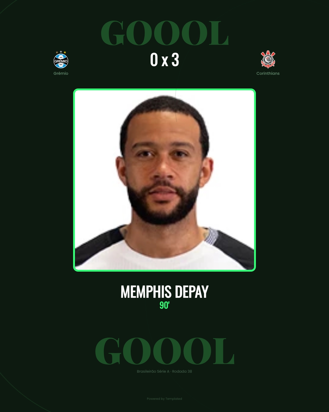 Memphis Depay - Grêmio 0 x 3 Corinthians