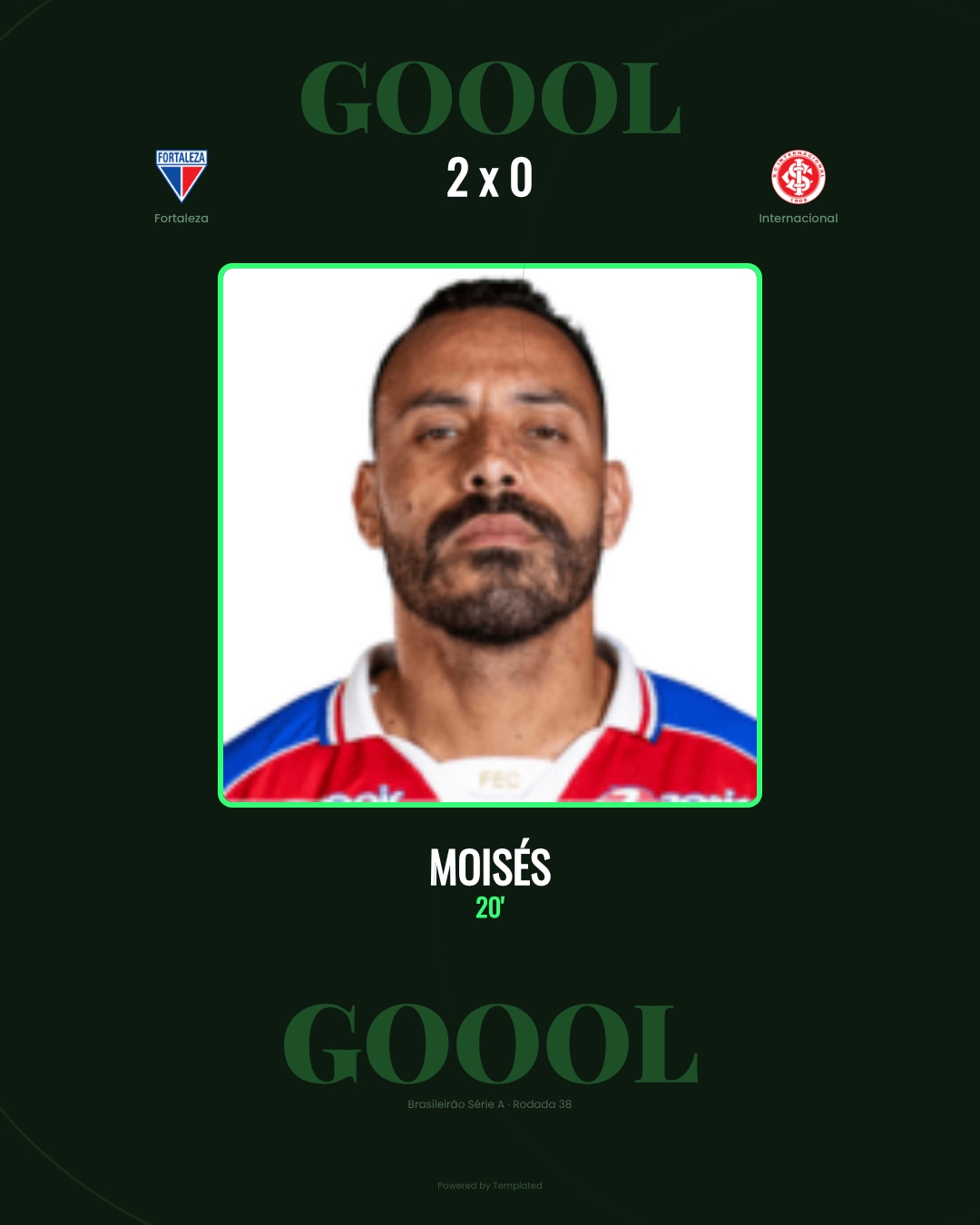Moisés - Fortaleza 2 x 0 Internacional