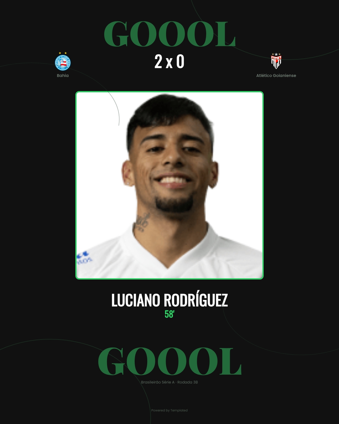 Luciano Rodríguez - Bahia 2 x 0 Atlético Goianiense