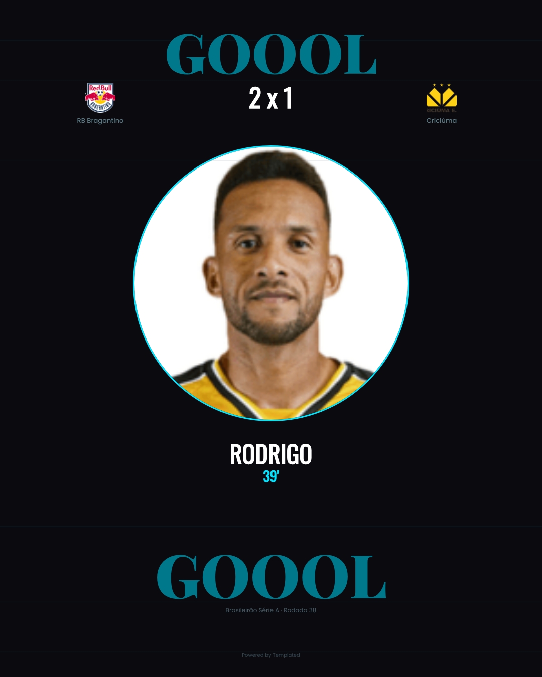 Rodrigo - RB Bragantino 2 x 1 Criciúma